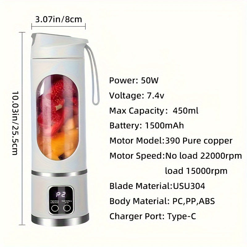 450 ML Portable Blender with LED Display