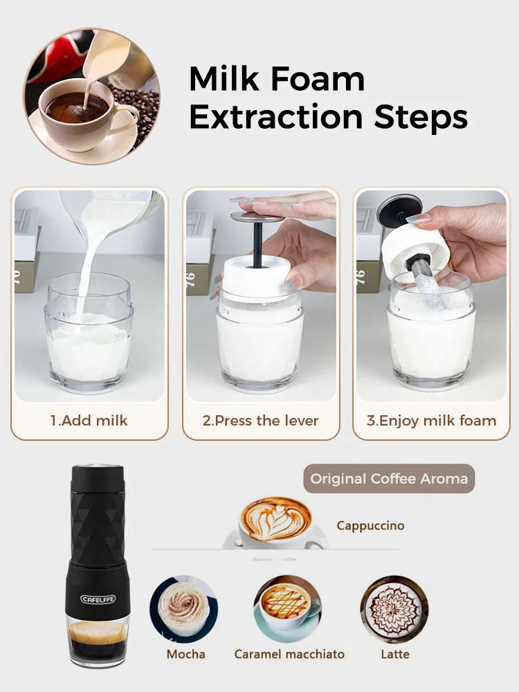 3 In 1 Portable Coffee Hand Press Brewer Home